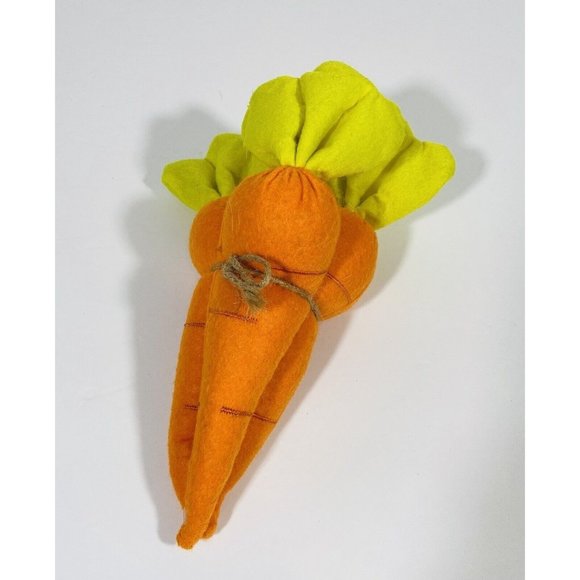 Fabric Carrots Felt Orange Easter Spring Farmhouse Filler Decor Rustic Garden - Picture 4 of 8